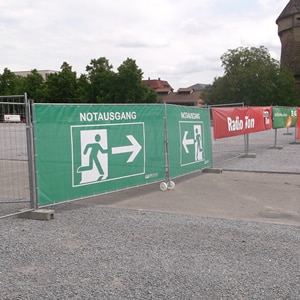 Veranstaltungen absperren